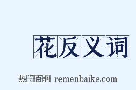 畫花反义词是什么意思的图片